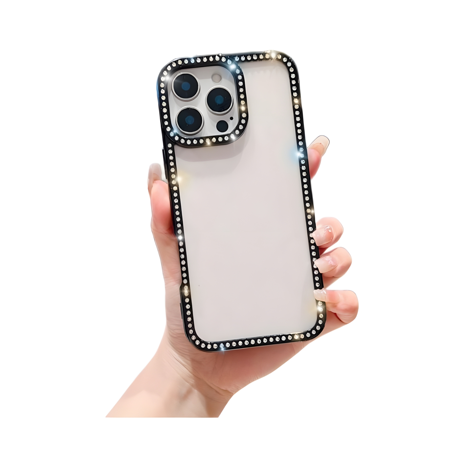 Simple Flash Diamond Transparent case for Apple iPhone